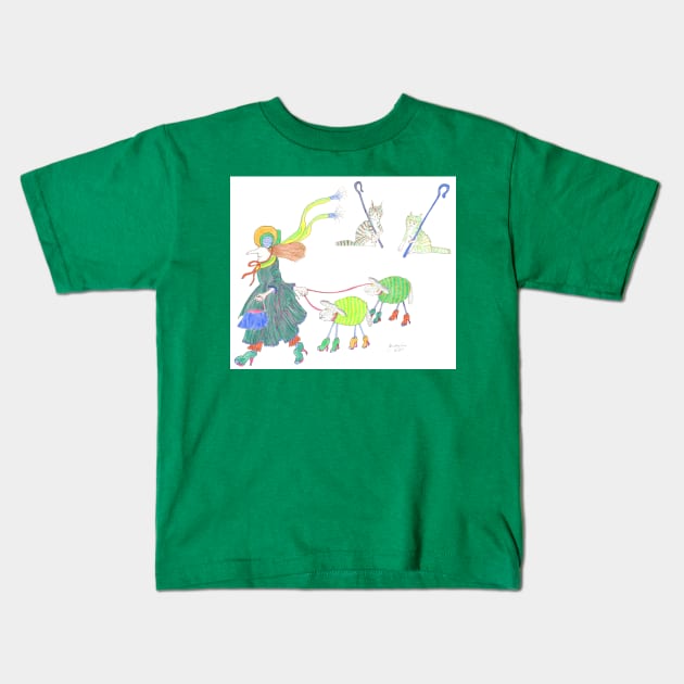 MadCatWoman Does Little Bo Peep Kids T-Shirt by MrTiggersShop